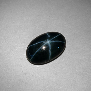3.21캐럿 천연 블루 스타 사파이어, 타원형 컷, 11×7.2 mm, 불투명체
