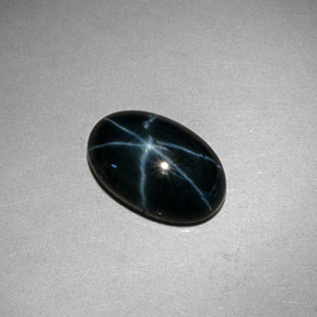 3.21캐럿 천연 블루 스타 사파이어, 타원형 컷, 11×7.2 mm, 불투명체