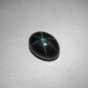 2.44캐럿 천연 블루 스타 사파이어, 타원형 컷, 8.2×6.1 mm, 불투명체