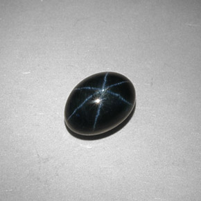 2.44캐럿 천연 블루 스타 사파이어, 타원형 컷, 8.2×6.1 mm, 불투명체