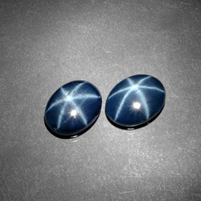 캐럿 천연 블루 스타 사파이어 보석, 타원형 컷, 8×6.2 mm, 불투명체