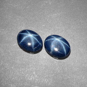 캐럿 천연 블루 스타 사파이어 보석, 타원형 컷, 8.2×6.4 mm, 불투명체