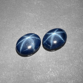 캐럿 천연 블루 스타 사파이어 보석, 타원형 컷, 8.2×6.4 mm, 불투명체