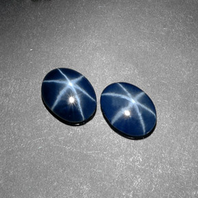 캐럿 천연 블루 스타 사파이어 보석, 타원형 컷, 7.9×6.1 mm, 불투명체