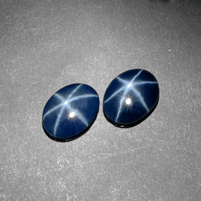캐럿 천연 블루 스타 사파이어 보석, 타원형 컷, 7.9×6.1 mm, 불투명체