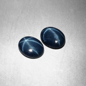 캐럿 천연 블루 스타 사파이어 보석, 타원형 컷, 8.1×6.3 mm, 불투명체