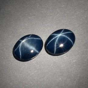 캐럿 천연 블루 스타 사파이어 보석, 타원형 컷, 8×6.1 mm, 불투명체