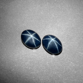 캐럿 천연 블루 스타 사파이어 보석, 타원형 컷, 7.9×6.1 mm, 불투명체