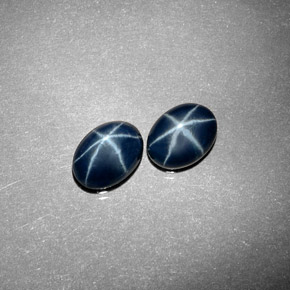 캐럿 천연 블루 스타 사파이어 보석, 타원형 컷, 7.9×6.1 mm, 불투명체