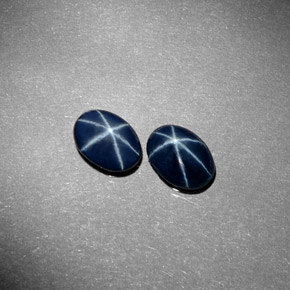 캐럿 천연 블루 스타 사파이어 보석, 타원형 컷, 7.9×5.9 mm, 불투명체