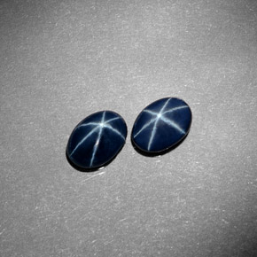 캐럿 천연 블루 스타 사파이어 보석, 타원형 컷, 7.9×5.9 mm, 불투명체