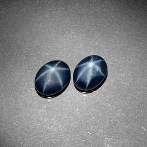 캐럿 천연 블루 스타 사파이어 보석, 타원형 컷, 7.9×6.1 mm, 불투명체