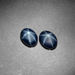 캐럿 천연 블루 스타 사파이어 보석, 타원형 컷, 7.9×6.1 mm, 불투명체
