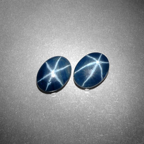 캐럿 천연 블루 스타 사파이어 보석, 타원형 컷, 8.1×6 mm, 불투명체