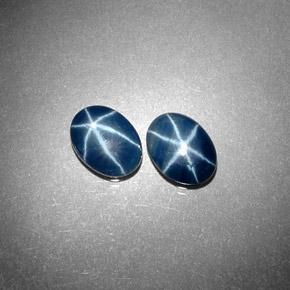 캐럿 천연 블루 스타 사파이어 보석, 타원형 컷, 8.1×6 mm, 불투명체