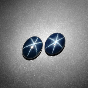 캐럿 천연 파란색 스타 사파이어 보석, 타원형 컷, 불투명체