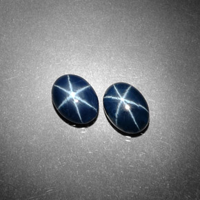 캐럿 천연 파란색 스타 사파이어 보석, 타원형 컷, 불투명체