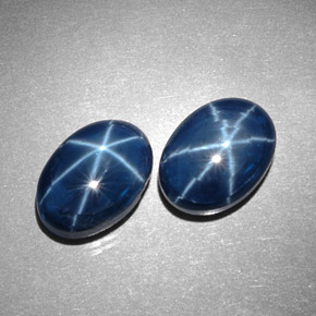 캐럿 천연 블루 스타 사파이어 보석, 타원형 컷, 10.8×7.6 mm, 불투명체