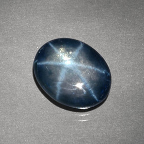 4.24캐럿 천연 블루 스타 사파이어, 타원형 컷, 11×8.7 mm, 불투명체