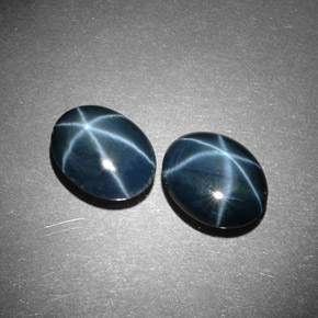 캐럿 천연 블루 스타 사파이어 보석, 타원형 컷, 9.5×7.3 mm, 불투명체