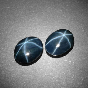 캐럿 천연 블루 스타 사파이어 보석, 타원형 컷, 9.5×7.3 mm, 불투명체