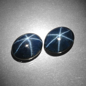캐럿 천연 블루 스타 사파이어 보석, 타원형 컷, 9.8×7.9 mm, 불투명체