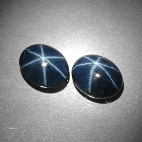 캐럿 천연 블루 스타 사파이어 보석, 타원형 컷, 9.8×7.9 mm, 불투명체