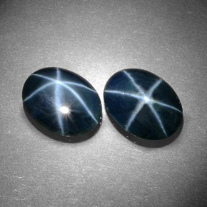 캐럿 천연 블루 스타 사파이어 보석, 타원형 컷, 10.9×8.3 mm, 불투명체