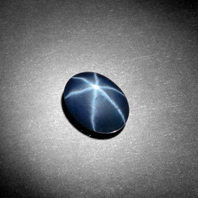 2.91캐럿 천연 블루 스타 사파이어, 타원형 컷, 9.7×7.2 mm, 불투명체