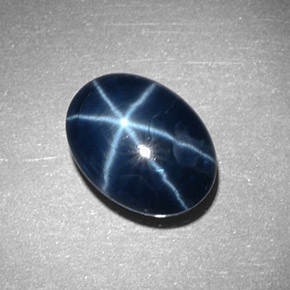 3.18캐럿 천연 블루 스타 사파이어, 타원형 컷, 9.2×7 mm, 불투명체
