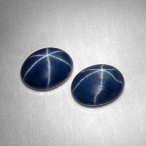 캐럿 천연 블루 스타 사파이어 보석, 타원형 컷, 7.8×6.1 mm, 불투명체