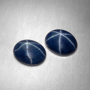 캐럿 천연 블루 스타 사파이어 보석, 타원형 컷, 7.8×6.1 mm, 불투명체