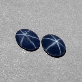 캐럿 천연 블루 스타 사파이어 보석, 타원형 컷, 7.9×6 mm, 불투명체