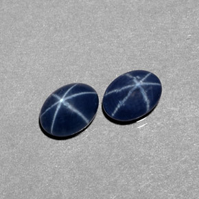 캐럿 천연 블루 스타 사파이어 보석, 타원형 컷, 7.9×6 mm, 불투명체