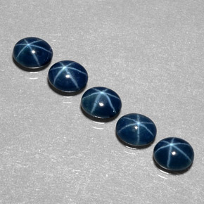 캐럿 천연 블루 스타 사파이어 보석, 타원형 컷, 5.2×4.3 mm, 투명한