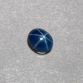 0.46캐럿 천연 블루 스타 사파이어, 투명한, 4.9×4 mm, 투명/반투명