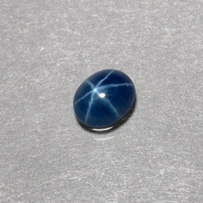 0.46캐럿 천연 블루 스타 사파이어, 투명한, 4.9×4 mm, 투명/반투명