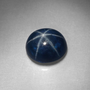 2.32캐럿 천연 블루 스타 사파이어, 타원형 컷, 7.5×6.7 mm, 불투명체