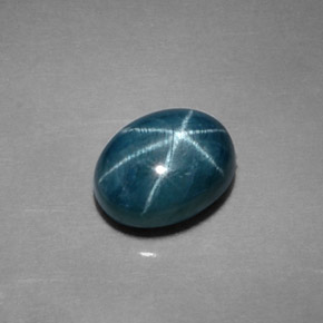 2.14캐럿 천연 블루 스타 사파이어, 타원형 컷, 7.7×6 mm, 불투명체