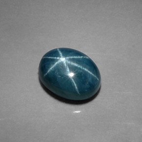2.14캐럿 천연 블루 스타 사파이어, 타원형 컷, 7.7×6 mm, 불투명체