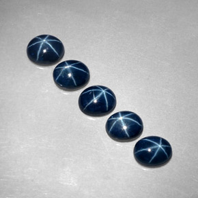 캐럿 천연 블루 스타 사파이어 보석, 타원형 컷, 5.2×4.2 mm, 투명한
