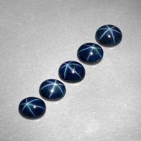 캐럿 천연 블루 스타 사파이어 보석, 타원형 컷, 5.2×4.2 mm, 투명한