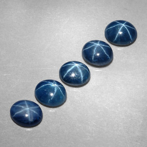 캐럿 천연 블루 스타 사파이어 보석, 타원형 컷, 5.2×4.2 mm, 투명한