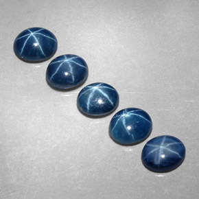 캐럿 천연 블루 스타 사파이어 보석, 타원형 컷, 5.2×4.2 mm, 투명한