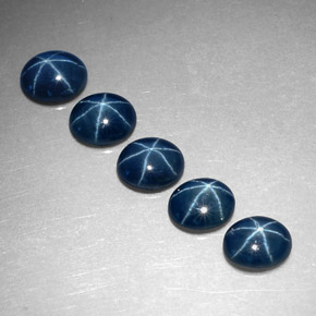 캐럿 천연 블루 스타 사파이어 보석, 타원형 컷, 5.3×4.3 mm, 투명한