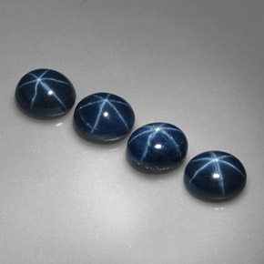 캐럿 천연 블루 스타 사파이어 보석, 타원형 컷, 5.2×4.2 mm, 불투명체