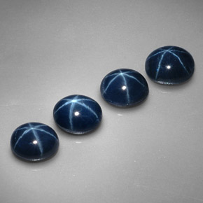 캐럿 천연 블루 스타 사파이어 보석, 타원형 컷, 5.2×4.2 mm, 불투명체