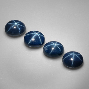 캐럿 천연 블루 스타 사파이어 보석, 타원형 컷, 5.2×4.2 mm, 불투명체