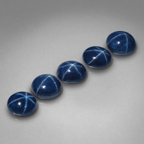 캐럿 천연 블루 스타 사파이어 보석, 타원형 컷, 5.2×4.2 mm, 불투명체