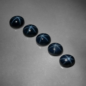 캐럿 천연 파란색 스타 사파이어 보석, 타원형 컷, 불투명체